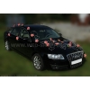Bruiloft decoratie auto koraal rozen DEK1062