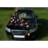 Bruiloft decoratie auto koraal rozen DEK1062