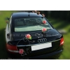 Bruiloft decoratie auto koraal rozen DEK1062