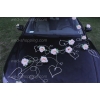 Trouwdecoratie voor auto LEMON rozen en hart DEK1013