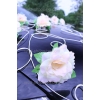 Trouwdecoratie voor auto LEMON rozen en hart DEK1013