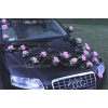Bruidsauto versiering Mauve rozen