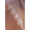 Sluier met  sequins band - 70 cm W1082
