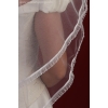 Sluier afgewerkt met chiffon band - 80 cm W1083