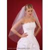 Bruidssluier met zilveren strass rand