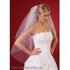 Bruidssluier met zilveren strass rand W1311