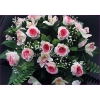 Bruiloft auto boeket Rozen en Orchideeën - Roze