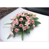 Bruiloft auto boeket Rozen en Orchideeën - Roze DEK9001