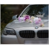 Bruiloft Auto Versiering Set Maia Wit Lila Ivoor