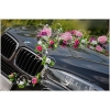 Bruiloft Bloemen Roze Wit Trouw Auto Decoratie