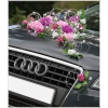 Bruiloft Bloemen Roze Wit Trouw Auto Decoratie