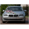 Bruiloft Bloemen Roze Wit Trouw Auto Decoratie