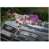 Bruiloft Bloemen Roze Wit Trouw Auto Decoratie