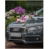 Bruiloft Bloemen Roze Wit Trouw Auto Decoratie