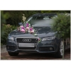 Bruiloft Bloemen Roze Wit Trouw Auto Decoratie