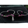 Paarse Tulpen Trouwauto Versiering DEK1043