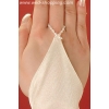 Lange Vingerloze handschoenen met decoratie ellebooglengte R1006dl