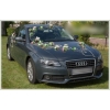 Ivoor roze rozen Trouwauto decoratie