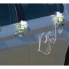Ivoor Rozen Trouwauto Decoratie Set