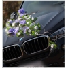 Lila Wit Bruiloftsauto Versiering Set Vira