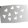 Magneet hartjes voor trouwauto wit