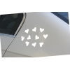 Magneet hartjes voor trouwauto wit DEK50002