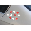 Magneet hartjes voor trouwauto rood DEK50003