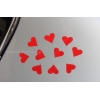 Magneet hartjes voor trouwauto rood