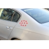 Magneet hartjes voor trouwauto rood DEK50001