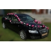 Trouwauto versiering kit - roze dahlias en witte orchideeën