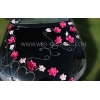 Trouwauto versiering kit - roze dahlias en witte orchideeën DEK1703