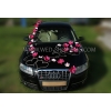 Trouwauto versiering kit - roze dahlias en witte orchideeën DEK1703