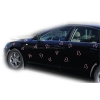 Roze hartjes voor trouwauto