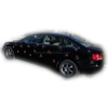 Roze hartjes voor trouwauto DEK50021