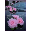 Trouwauto versiering kit verbleken roze rozen en hart