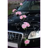 Trouwauto versiering kit verbleken roze rozen en hart DEC1060