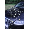 Trouwauto versiering gele margrieten