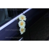 Trouwauto versiering gele margrieten DEK1019