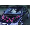 Bruidsauto versieren Bourgogne rozen