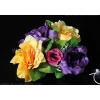 Violet-geel-bordeaux rozen Versiering trouwauto DEK1701
