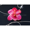 Trouwauto versiering  donker roze orchideeën  DEK1064