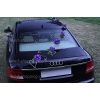 Auto versieren violet rozen en hart DEK1023