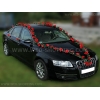 Trouwauto guirlandes rode rozen DEK1301