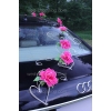 Auto versieren roze rozen en hart DEK1020