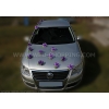 Violet rozen voor een trouwauto DEK1507