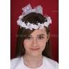 Wit en roze communie krans KW1003KR
