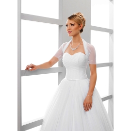 Bruidsbolero Strech Tule korte mouwen