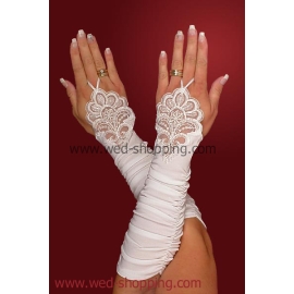 Vingerloze Bruidshandschoenen met parels