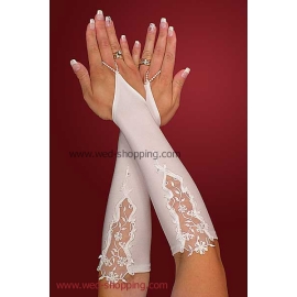 Bruidshandschoenen met strass steentjes