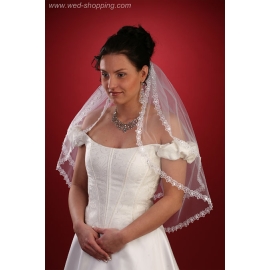 Sluier met  sequins band - 70 cm